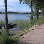 ścieżka spacerowo-rowerowa wokół jeziora Ołów